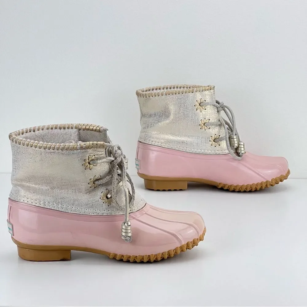 Jack Rogers Chloe Rain Boot 'Blush' Sz 6